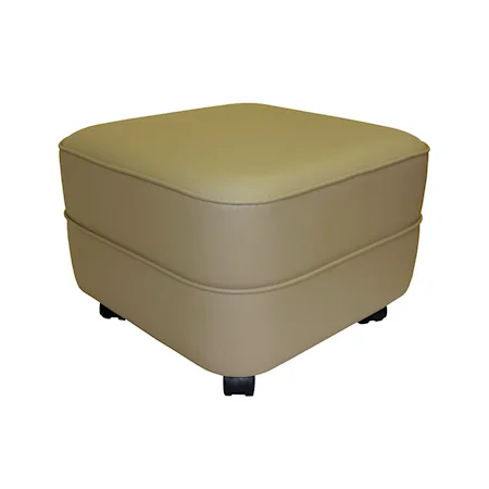 Square Ottoman on Wheels